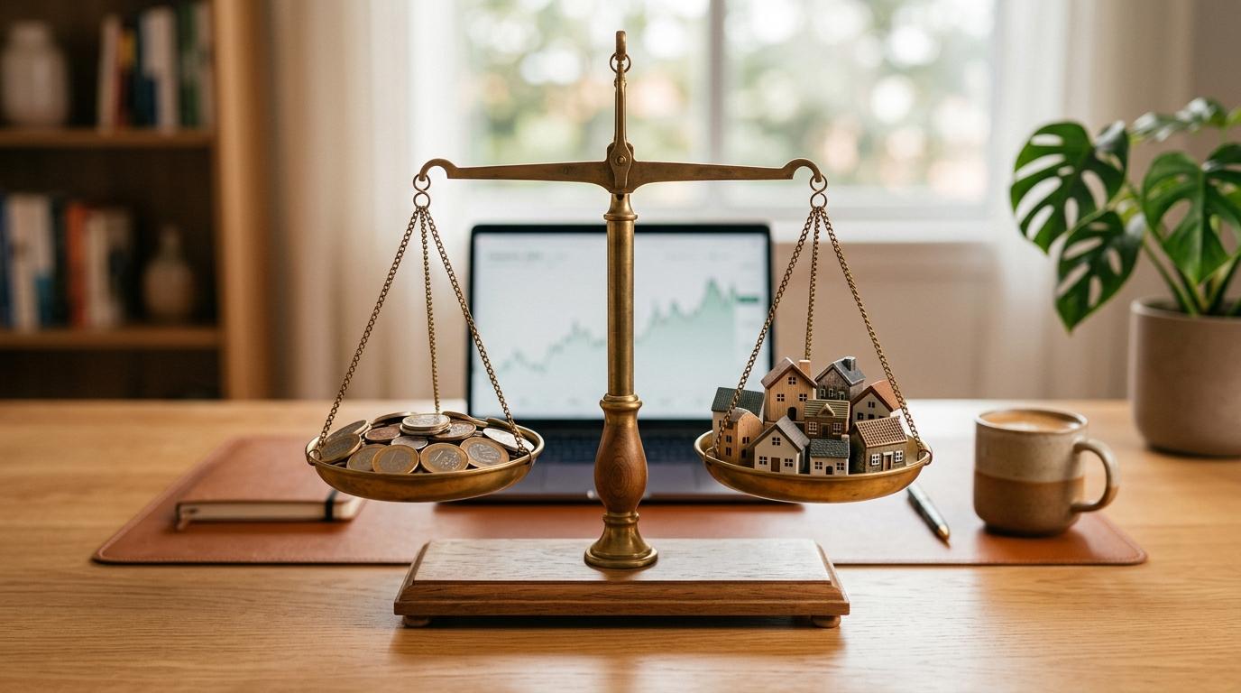 Como diferenciar entre dívida boa e dívida ruim para organizar suas finanças 1 Pessoa analisando extratos bancários e anotando valores em um caderno para organizar suas dívidas
