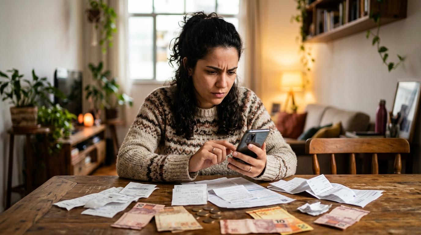 Como detectar assinaturas que não uso e cancelá-las para organizar suas finanças 1 Pessoa analisando cobranças recorrentes no extrato bancário pelo celular